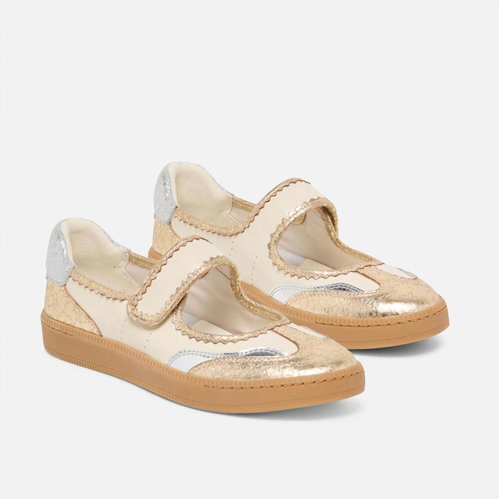 NEW DOLCE VITA women's nanet mary jane sneakers in metalliucc multi